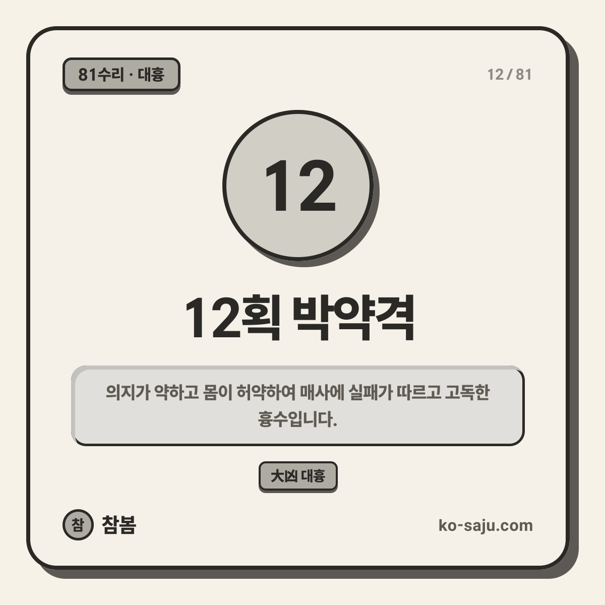 12획 박약격