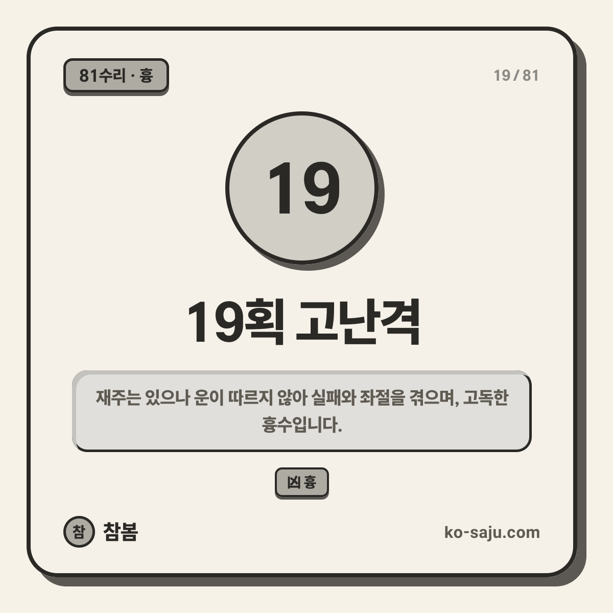 19획 고난격