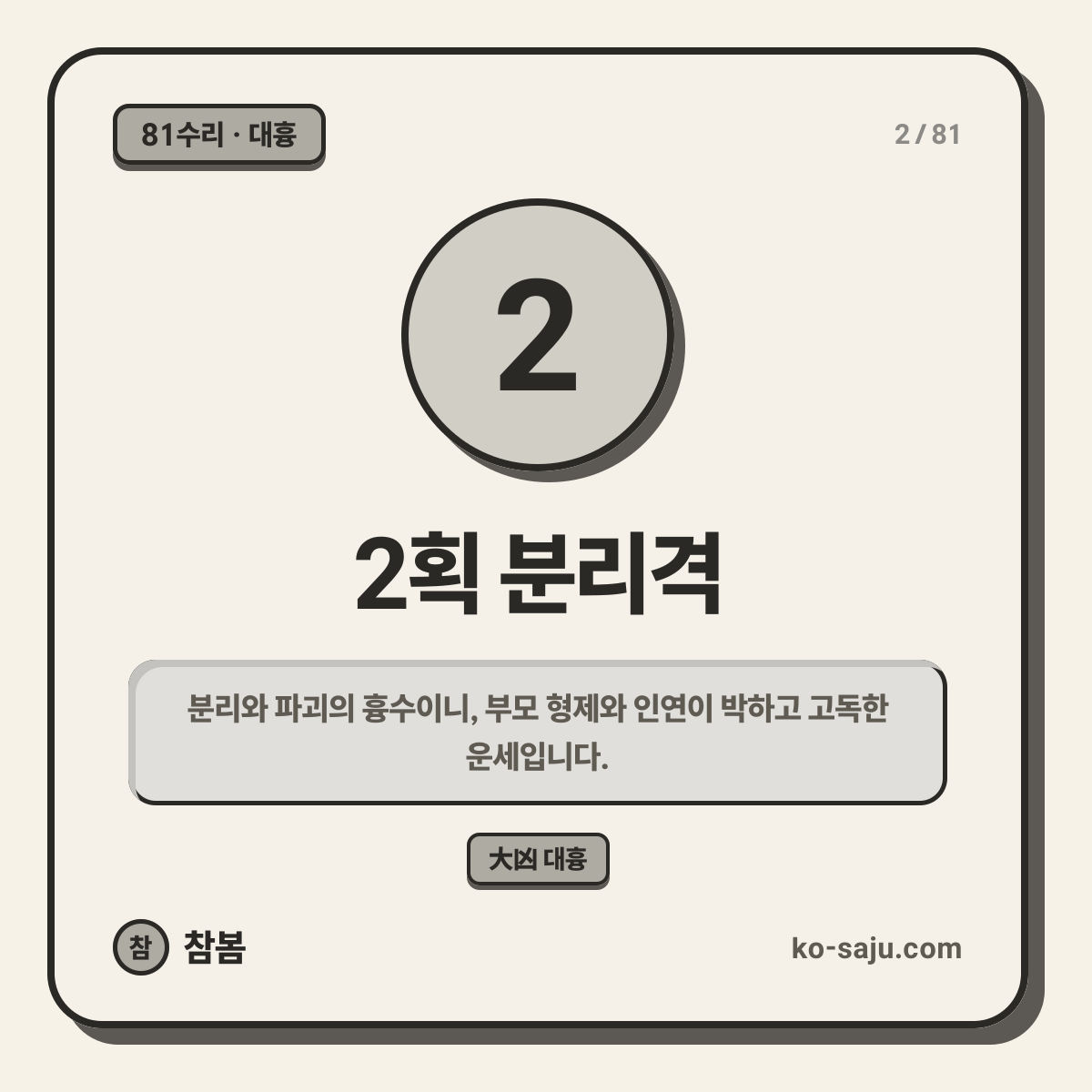 2획 분리격