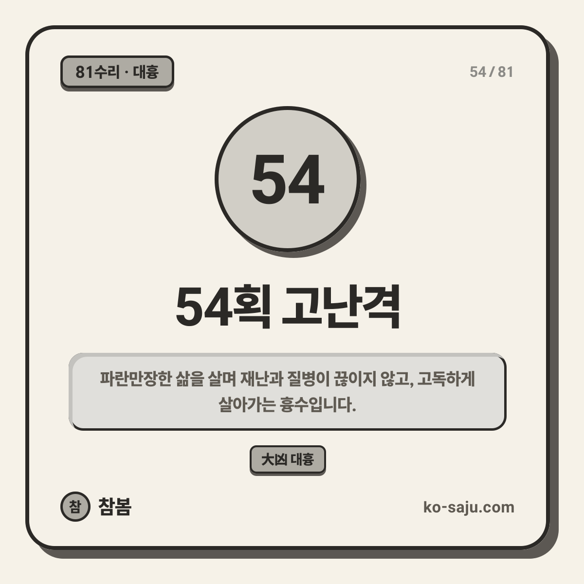 54획 고난격