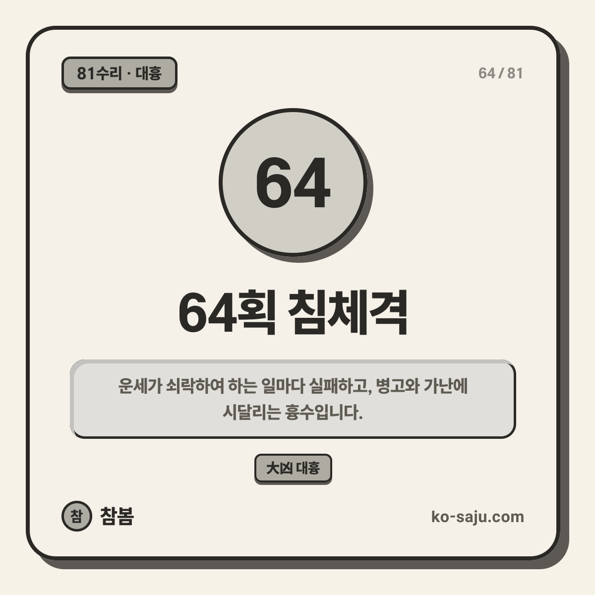 64획 침체격