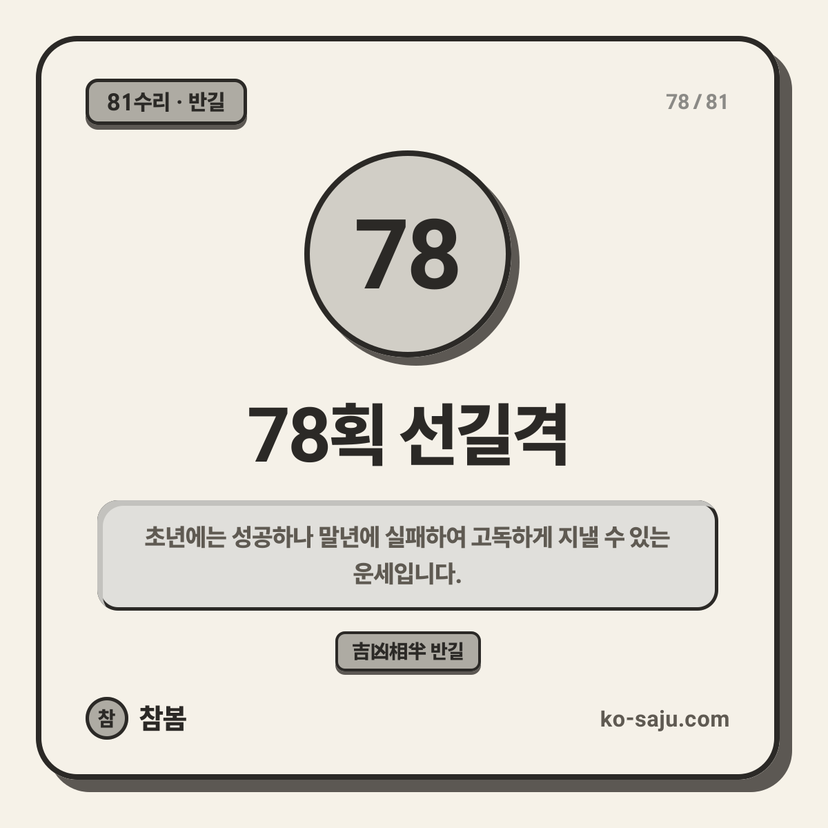 78획 선길격