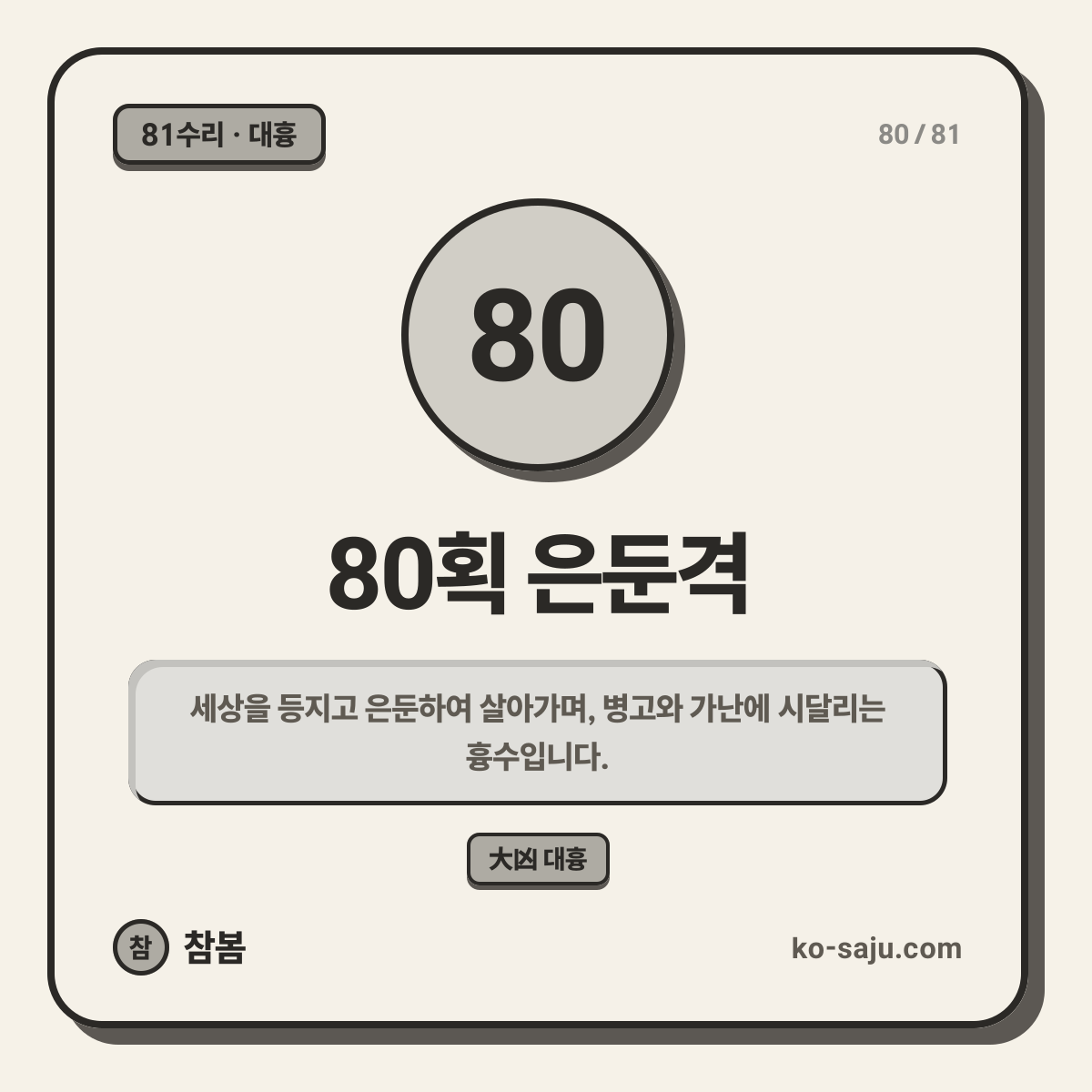 80획 은둔격