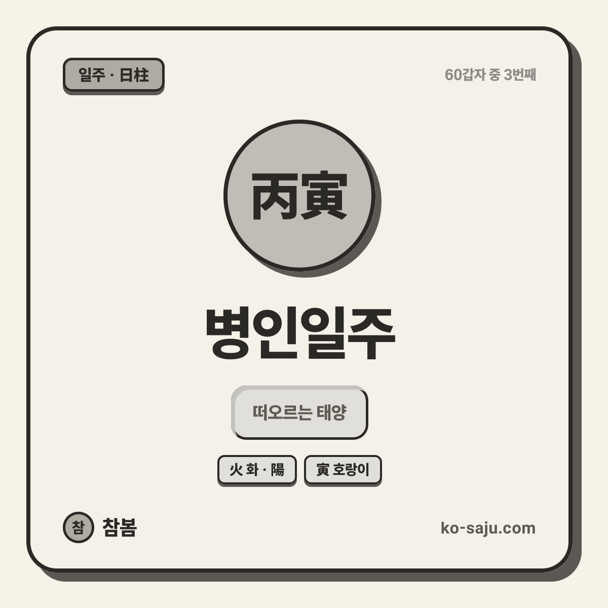 丙寅 병인