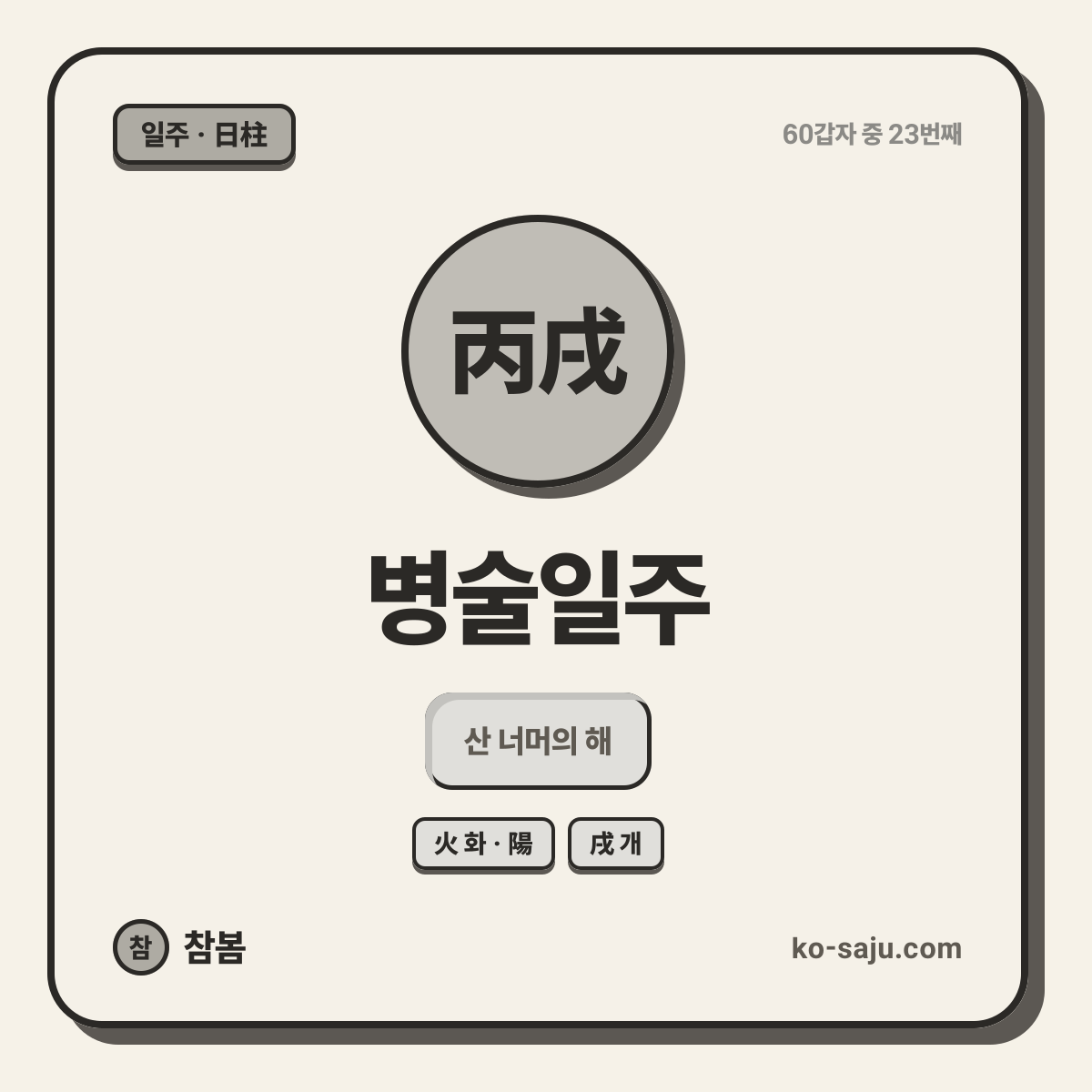 丙戌 병술