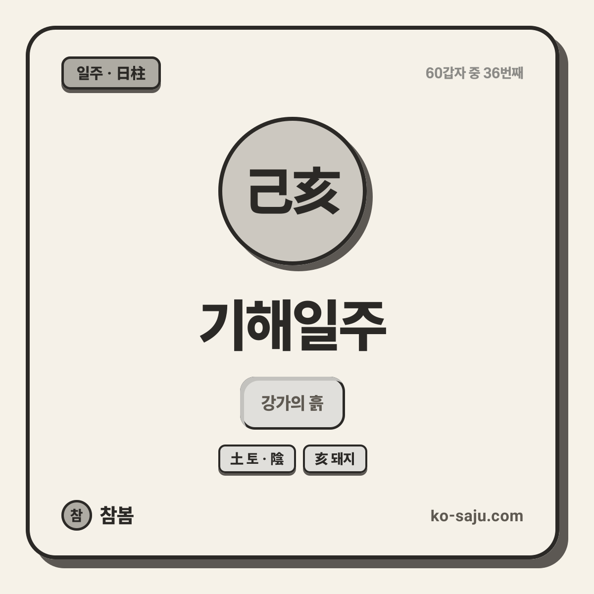 己亥 기해