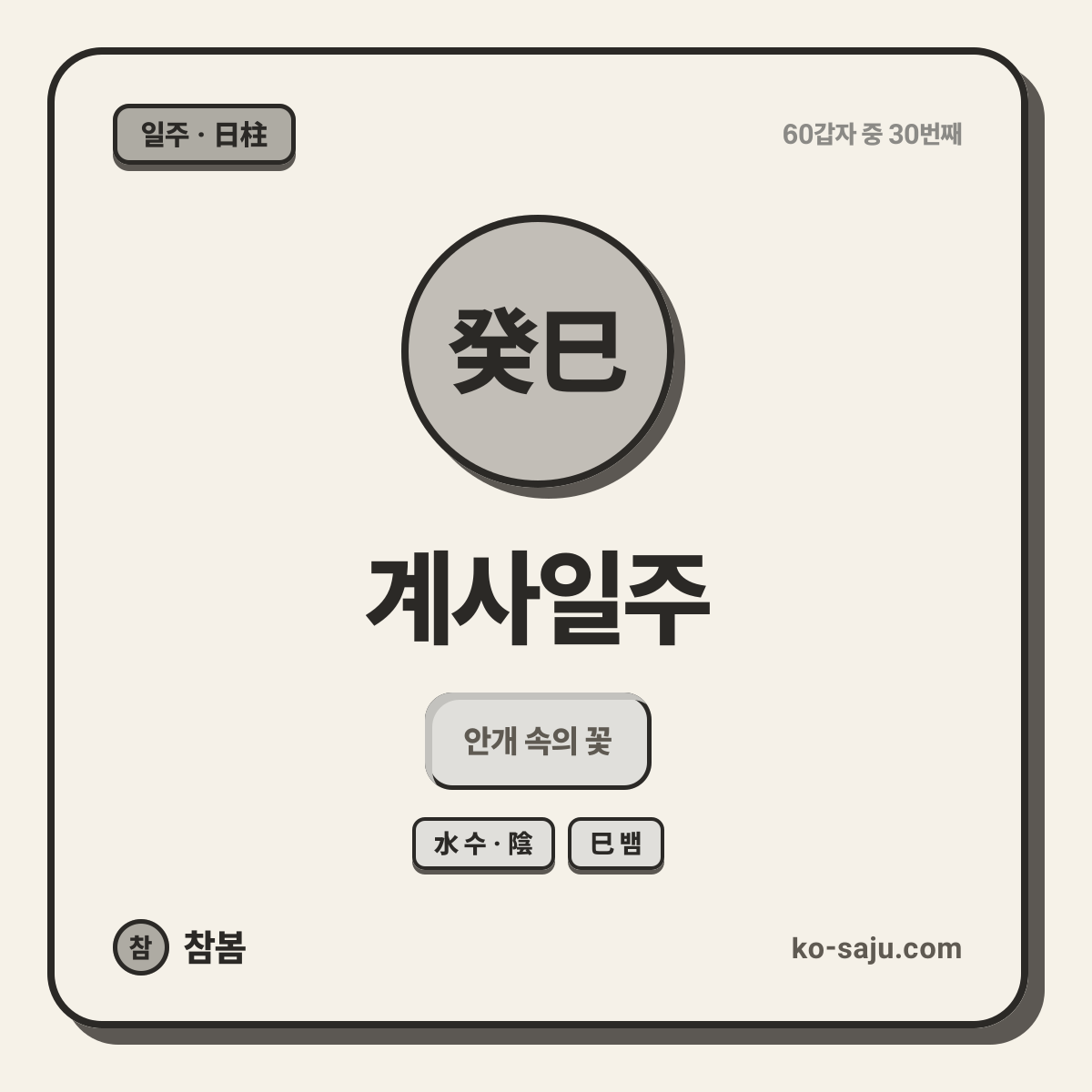 癸巳 계사