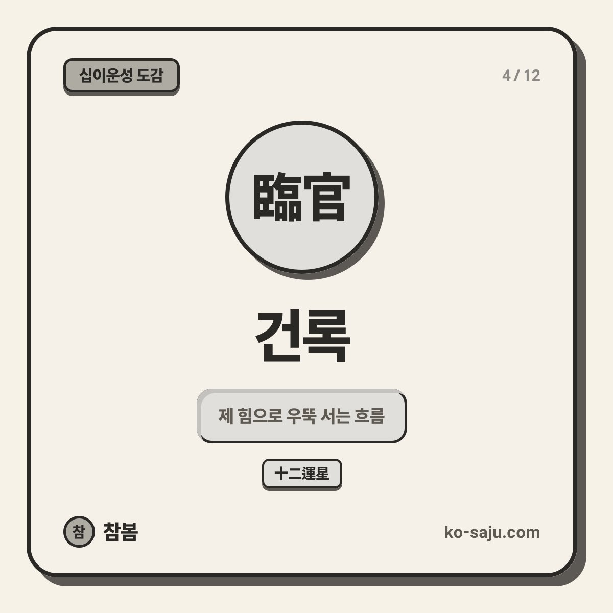 臨官 건록