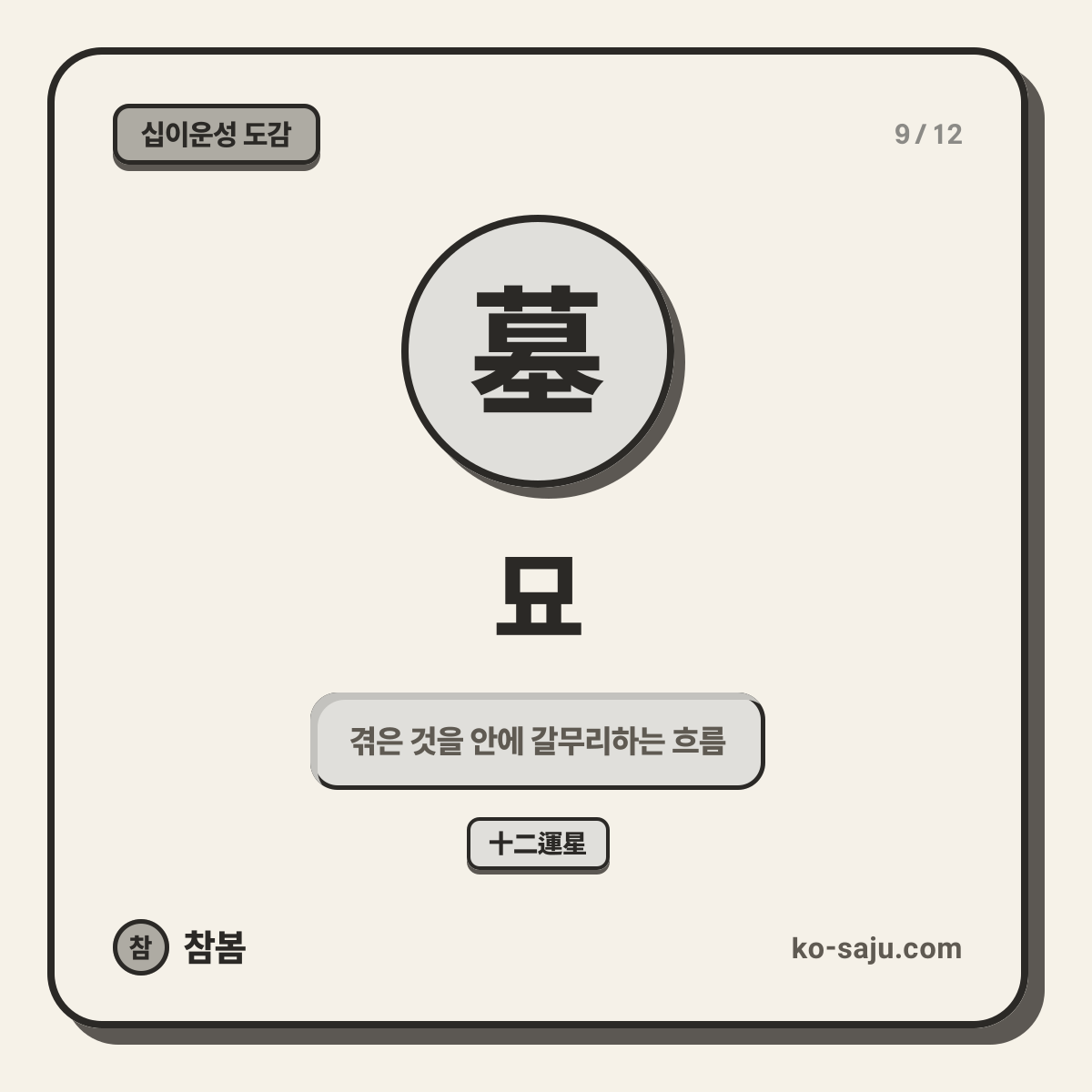 墓 묘